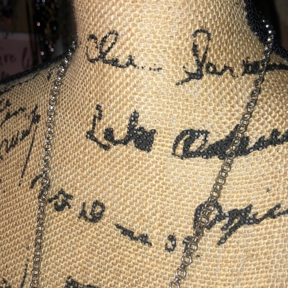 SOLD Gray Large Lucite Cross Statement Necklace - Picture 8 of 8